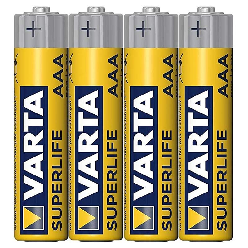 باتری چهارتایی نیم قلمی Varta Super Life Zinc-Carbon R03 1.5V AAA