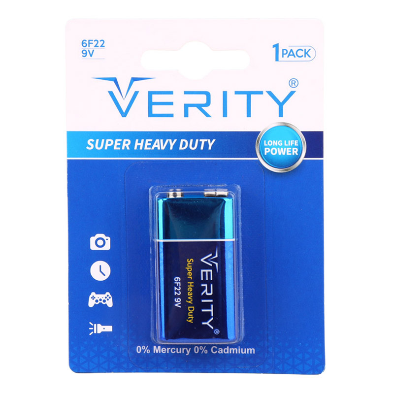 باتری کتابی Verity Super Heavy Duty 6F22 9V