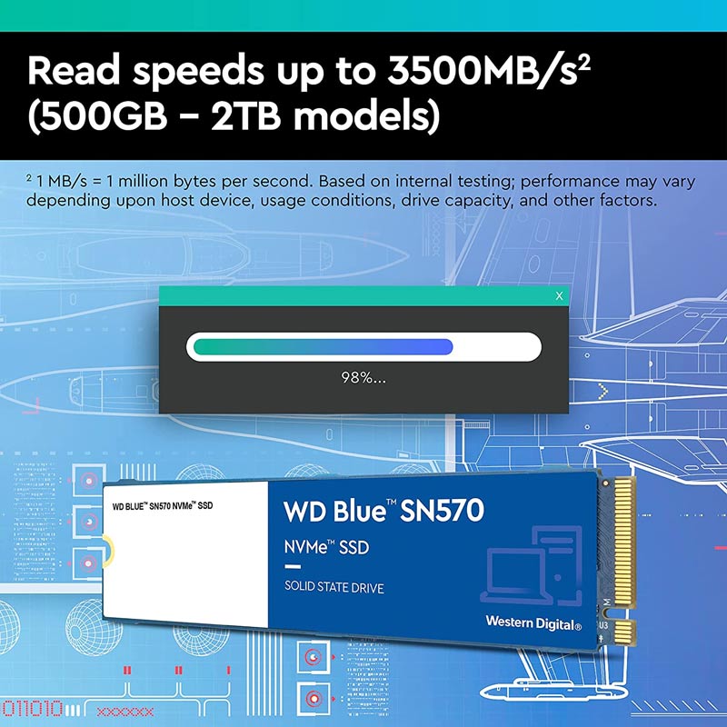 حافظه SSD وسترن دیجیتال Western Digital Blue SN570 500GB M.2