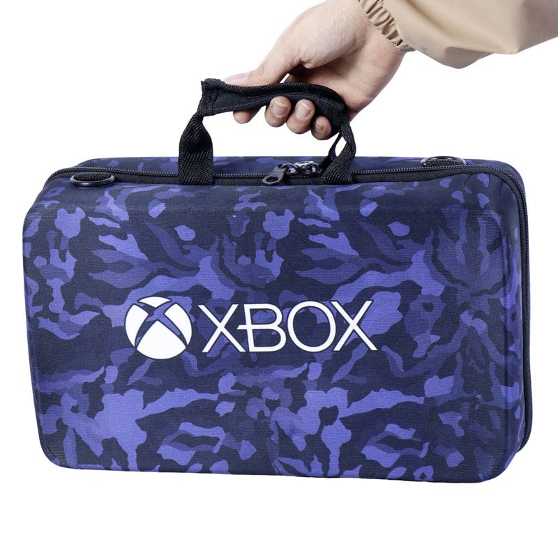 کیف کنسول بازی XBOX Series S طرح چریکی مشکی بنفش