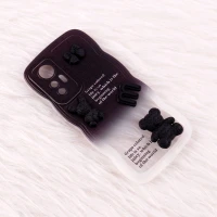 قاب شیائومی Xiaomi 12 Lite عروسکی برجسته دو رنگ محافظ لنزدار