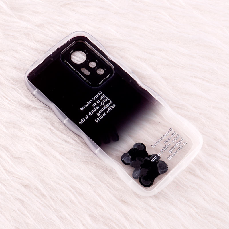 قاب عروسکی برجسته دو رنگ محافظ لنزدار Xiaomi 12 Lite