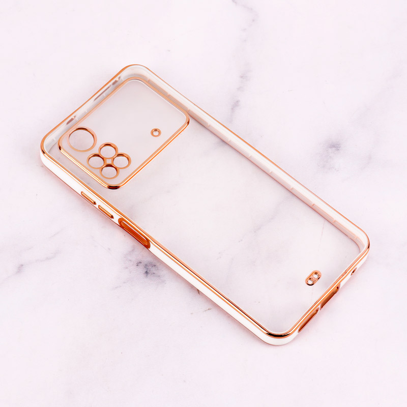 قاب Chrome دور طلایی محافظ لنزدار Xiaomi Poco M4 Pro