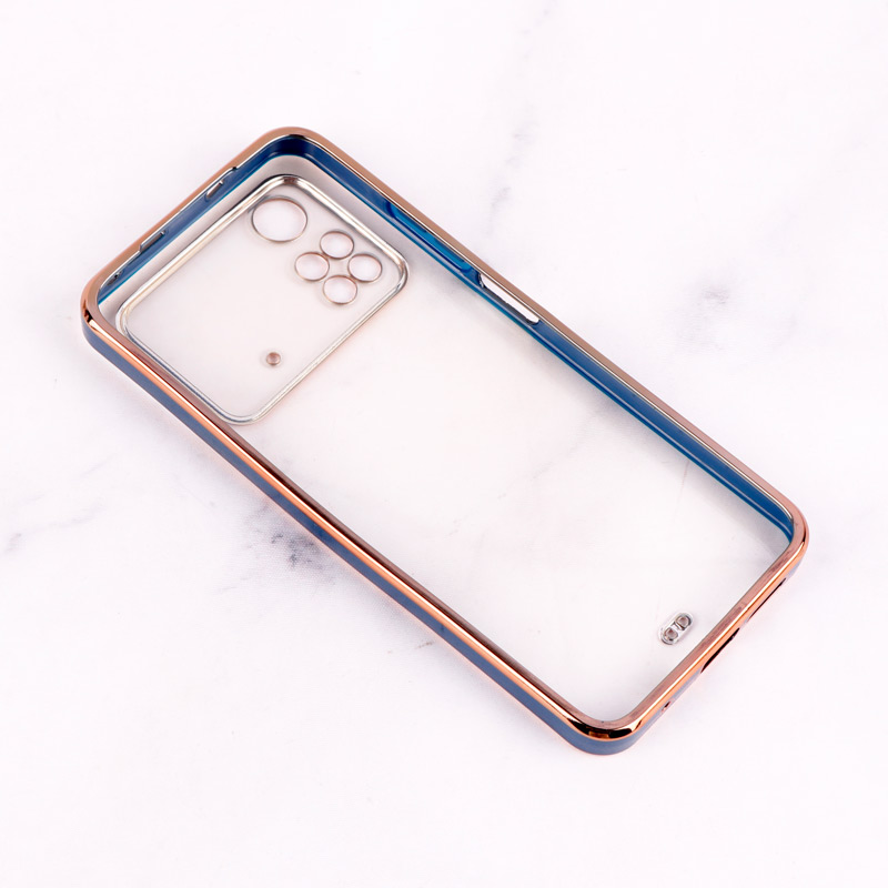 قاب Chrome دور طلایی محافظ لنزدار Xiaomi Poco M4 Pro