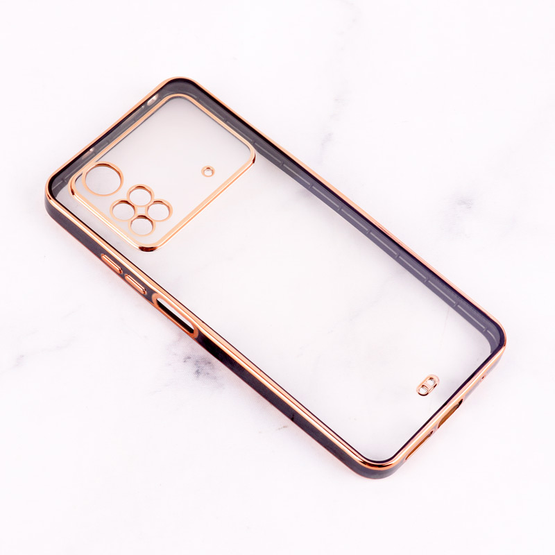 قاب Chrome دور طلایی محافظ لنزدار Xiaomi Poco M4 Pro