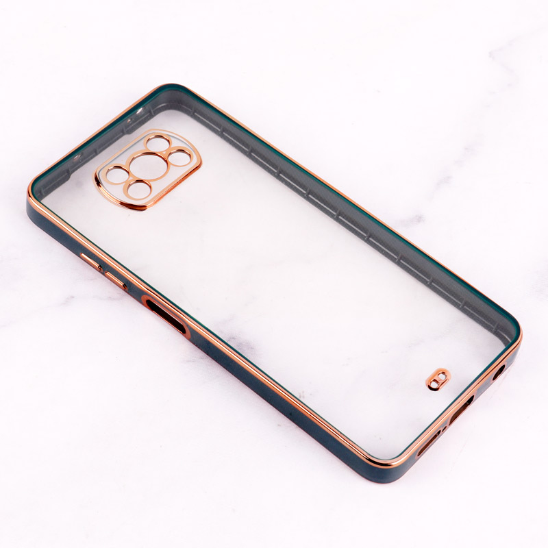 قاب Chrome دور طلایی محافظ لنزدار Xiaomi Poco X3