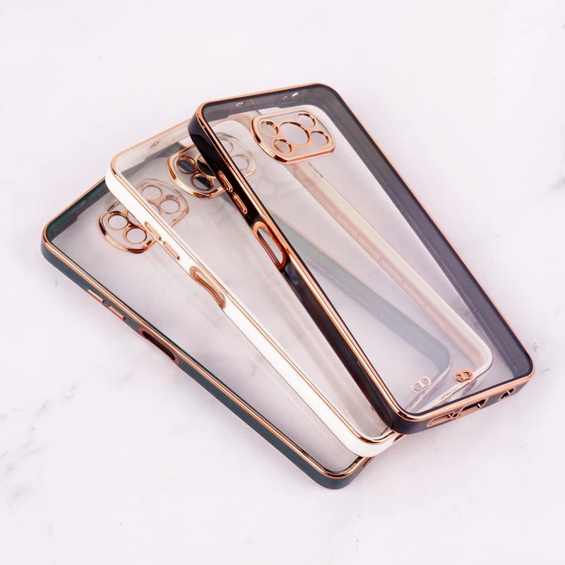 قاب Chrome دور طلایی محافظ لنزدار Xiaomi Poco X3