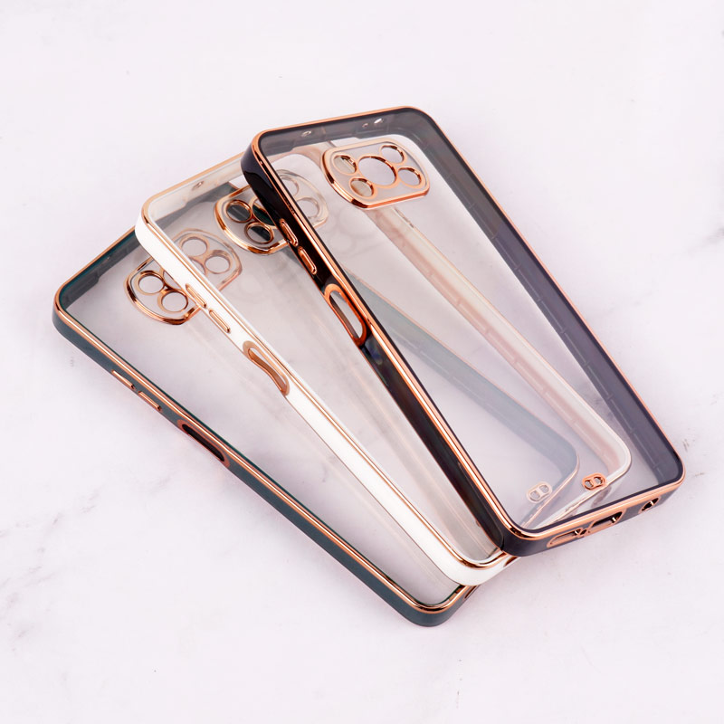 قاب Chrome دور طلایی محافظ لنزدار Xiaomi Poco X3