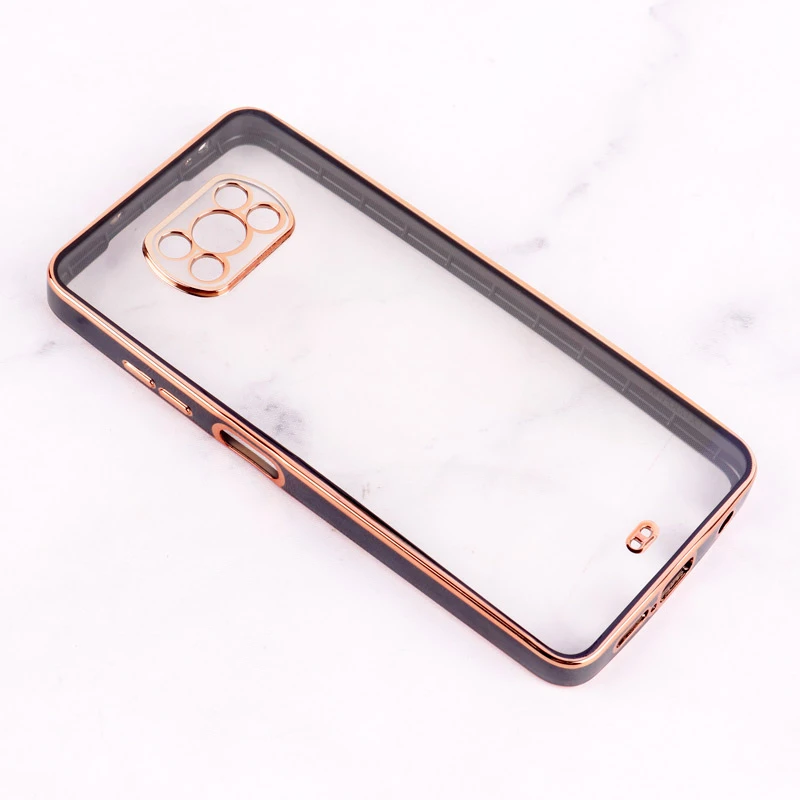 قاب Chrome دور طلایی محافظ لنزدار Xiaomi Poco X3