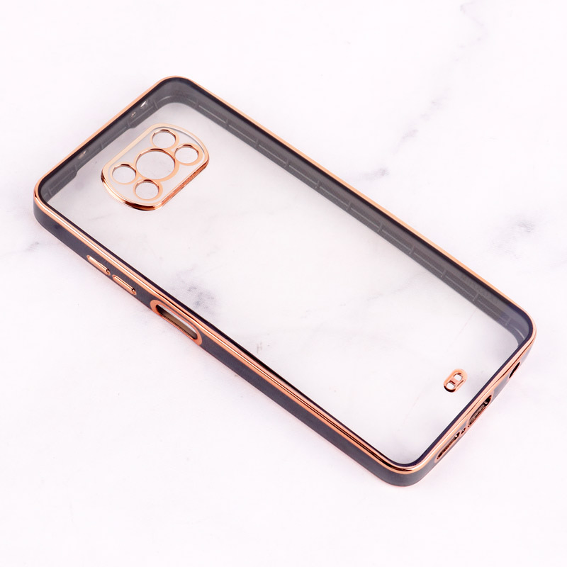 قاب Chrome دور طلایی محافظ لنزدار Xiaomi Poco X3