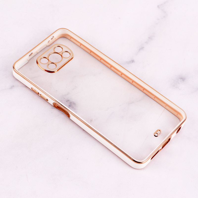 قاب Chrome دور طلایی محافظ لنزدار Xiaomi Poco X3