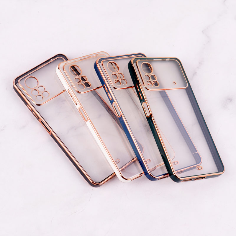 قاب Chrome دور طلایی محافظ لنزدار Xiaomi Poco X4 Pro 5G