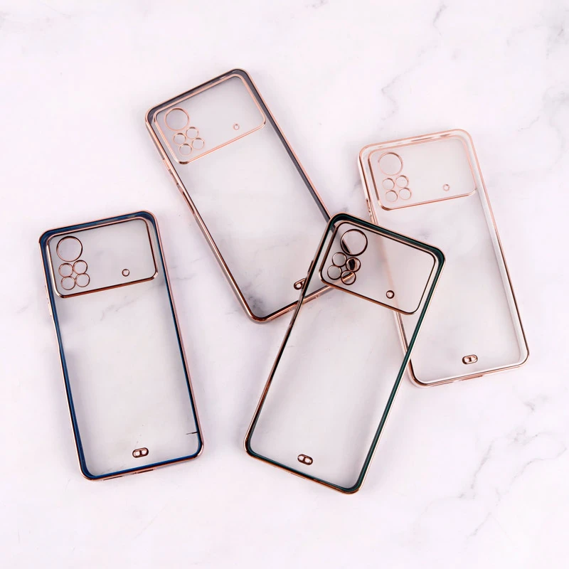 قاب Chrome دور طلایی محافظ لنزدار Xiaomi Poco X4 Pro 5G