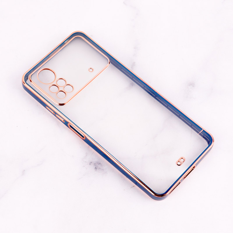 قاب Chrome دور طلایی محافظ لنزدار Xiaomi Poco X4 Pro 5G