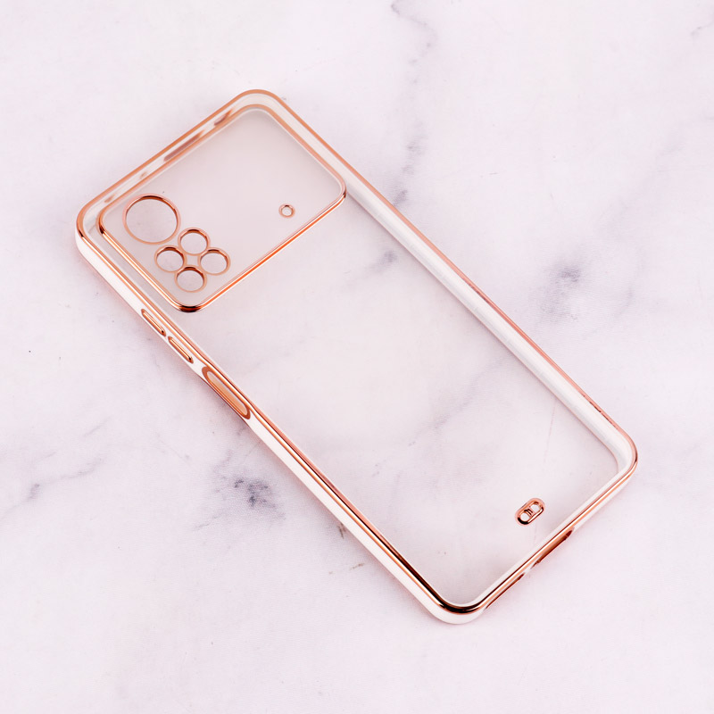 قاب Chrome دور طلایی محافظ لنزدار Xiaomi Poco X4 Pro 5G