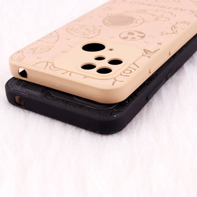 قاب ضد ضربه چرمی Astronaut محافظ لنزدار Xiaomi Redmi 10C