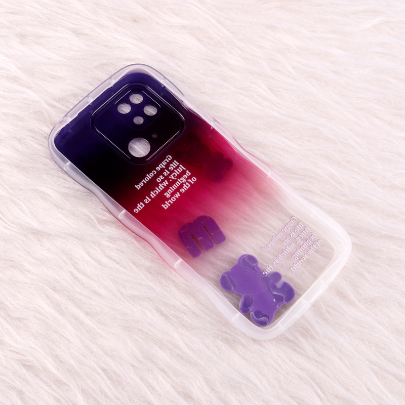 قاب شیائومی Redmi 10C عروسکی برجسته دو رنگ محافظ لنزدار