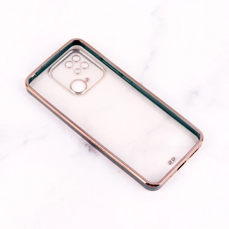 قاب Chrome دور طلایی محافظ لنزدار Xiaomi Redmi 10c