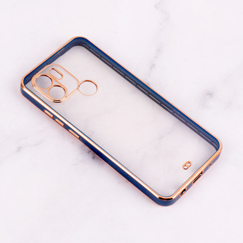 قاب Chrome دور طلایی محافظ لنزدار Xiaomi Redmi A1 Plus