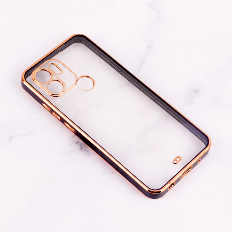 قاب Chrome دور طلایی محافظ لنزدار Xiaomi Redmi A1 Plus