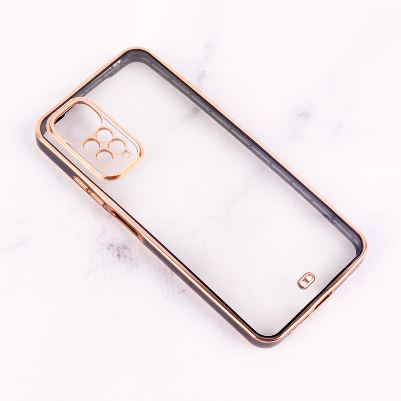 قاب Chrome دور طلایی محافظ لنزدار Xiaomi Redmi Note 11 / 11s