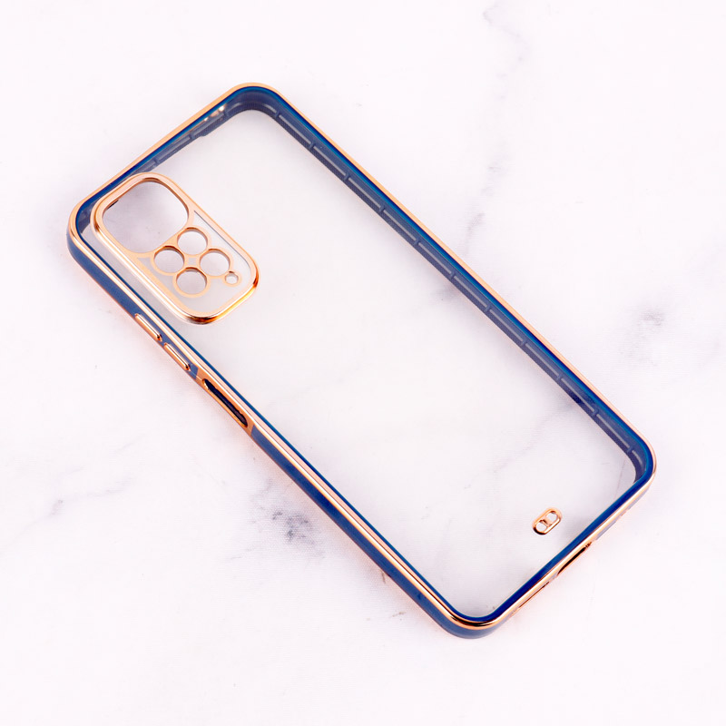 قاب Chrome دور طلایی محافظ لنزدار Xiaomi Redmi Note 11 / 11s