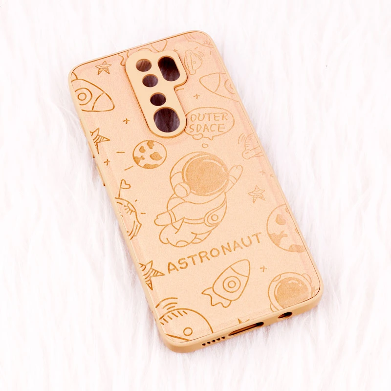 قاب ضد ضربه چرمی Astronaut محافظ لنزدار Xiaomi Redmi Note 8 Pro