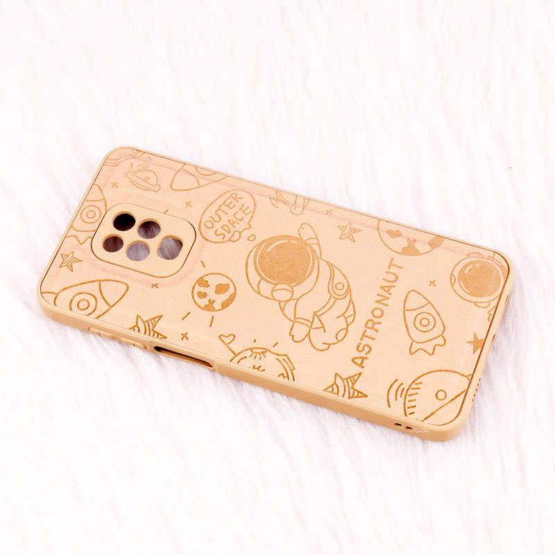 قاب ضد ضربه چرمی Astronaut محافظ لنزدار Xiaomi Redmi Note 9 Pro