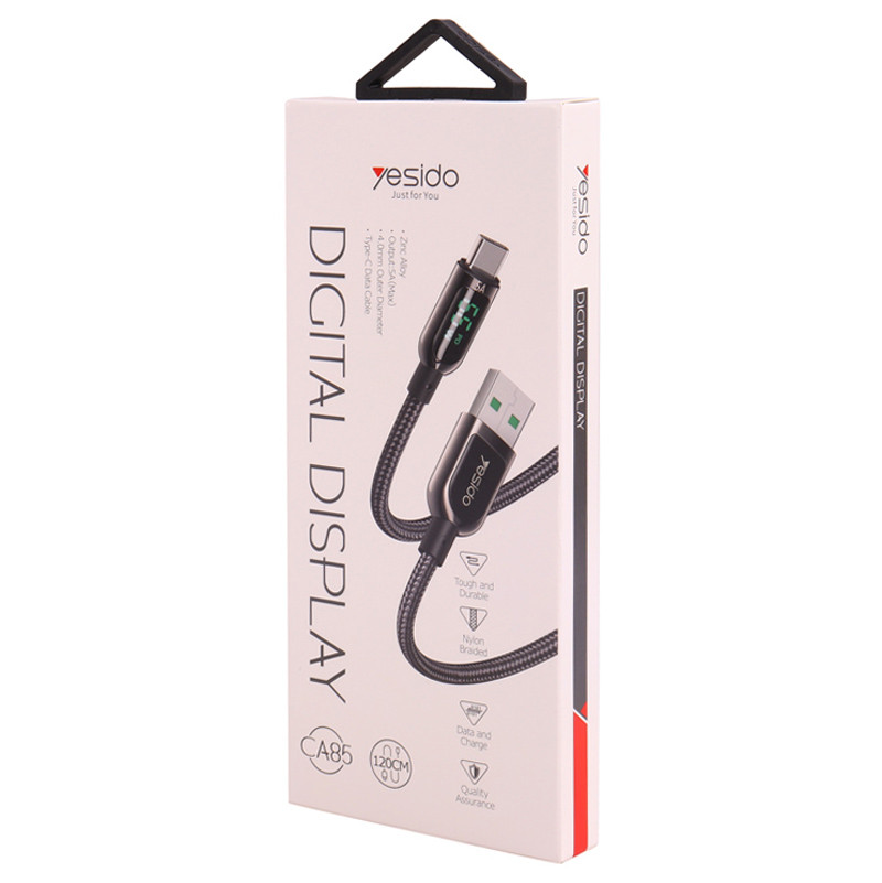 کابل تایپ سی فست شارژ Yesido CA85 5A PD 60W 1.2m