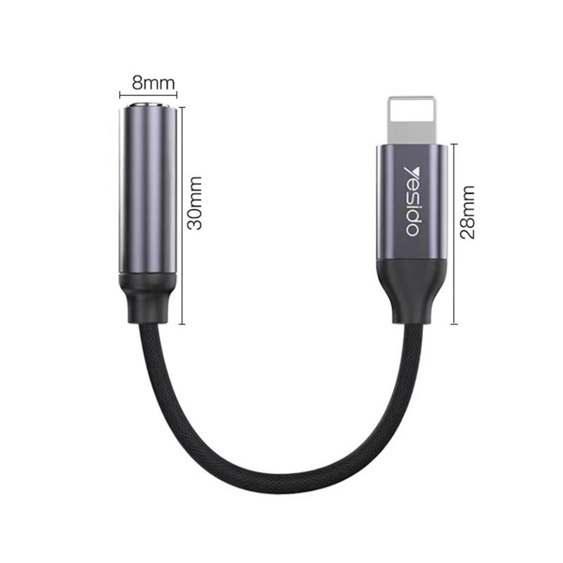 تبدیل Yesido YAU21 Lightning to AUX 12cm