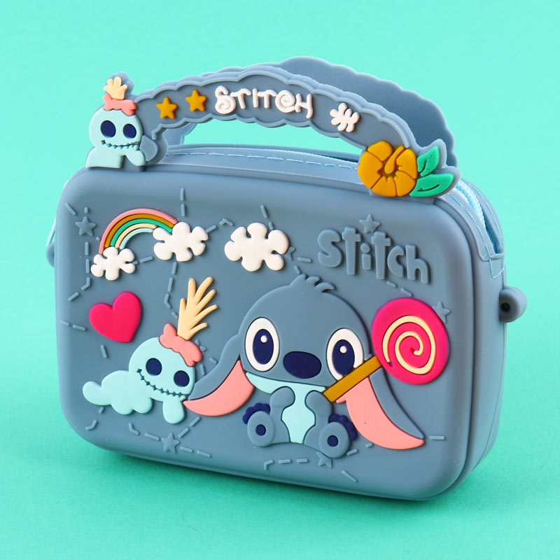 کیف هندزفری سیلیکونی بنددار چمدانی Stitch