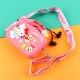 کیف هندزفری سیلیکونی بنددار چمدانی Hello Kitty