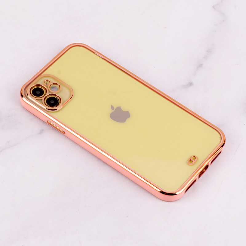 قاب Chrome دور طلایی محافظ لنزدار iPhone 11
