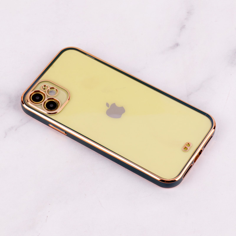 قاب Chrome دور طلایی محافظ لنزدار iPhone 11