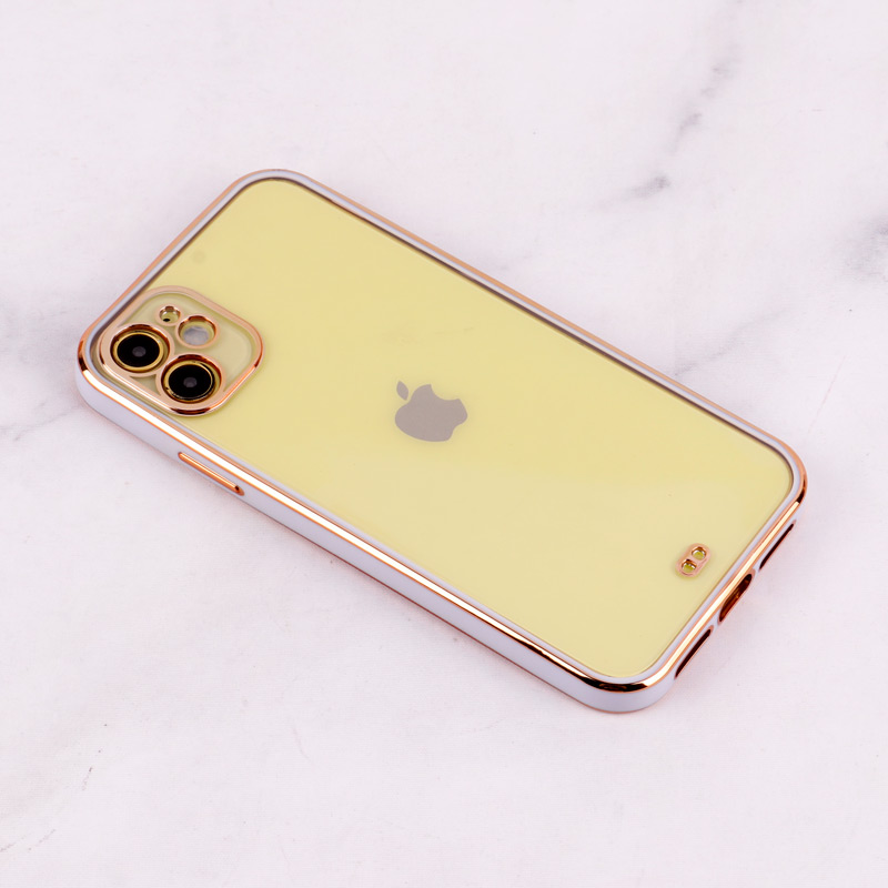 قاب Chrome دور طلایی محافظ لنزدار iPhone 11