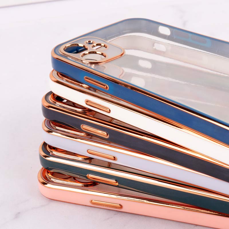 قاب Chrome دور طلایی محافظ لنزدار iPhone 11