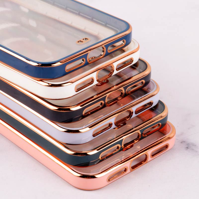قاب Chrome دور طلایی محافظ لنزدار iPhone 11