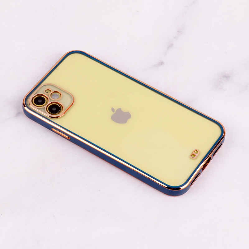 قاب Chrome دور طلایی محافظ لنزدار iPhone 11