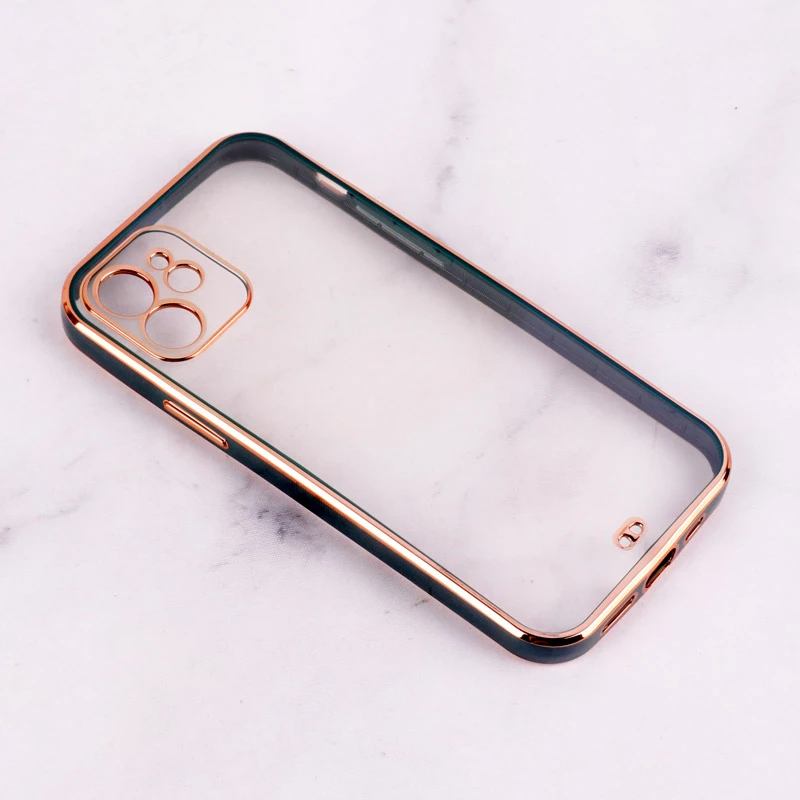 قاب Chrome دور طلایی محافظ لنزدار iPhone 12