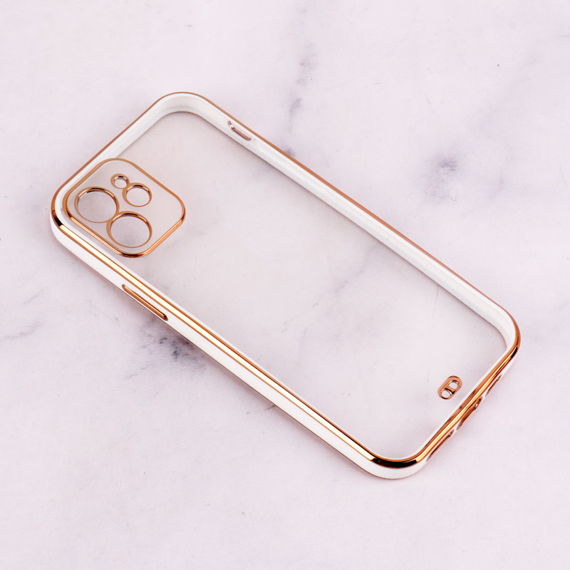 قاب Chrome دور طلایی محافظ لنزدار iPhone 12