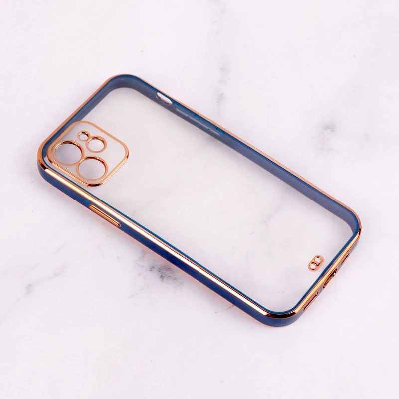 قاب Chrome دور طلایی محافظ لنزدار iPhone 12