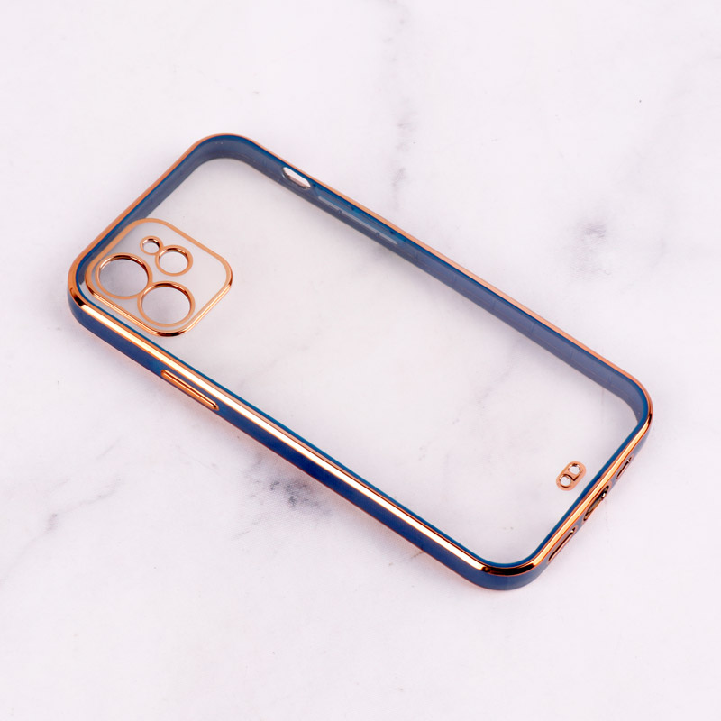قاب Chrome دور طلایی محافظ لنزدار iPhone 12