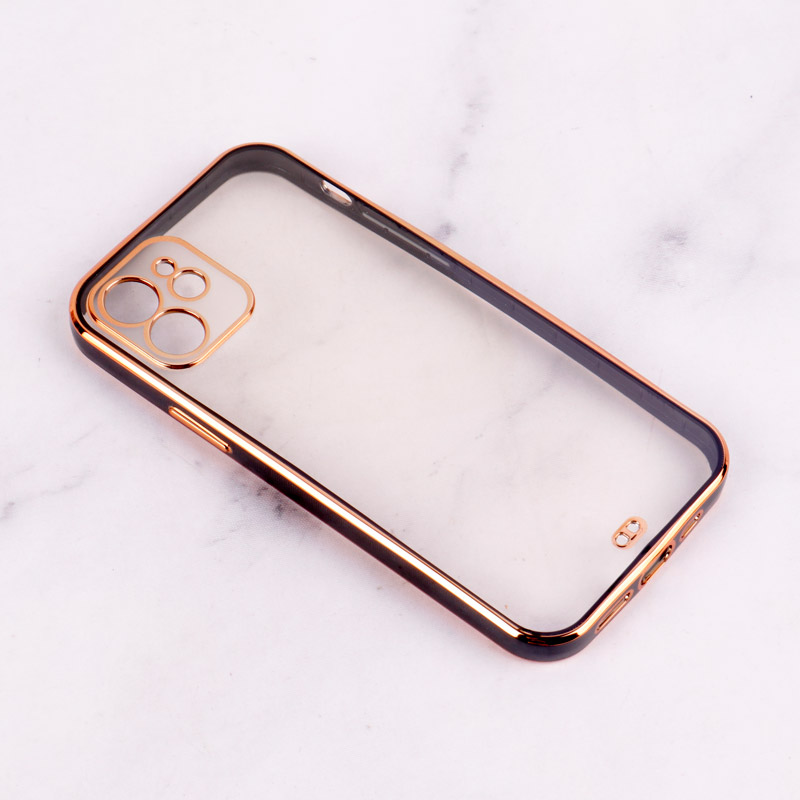 قاب Chrome دور طلایی محافظ لنزدار iPhone 12