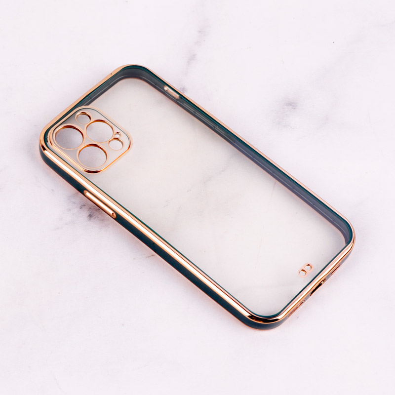 قاب Chrome دور طلایی محافظ لنزدار iPhone 12 Pro