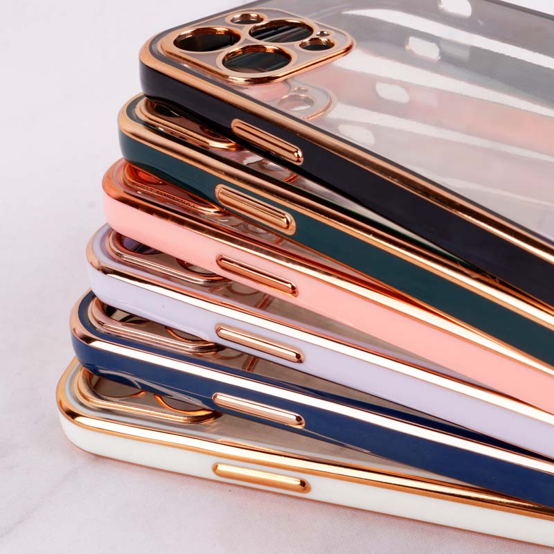 قاب Chrome دور طلایی محافظ لنزدار iPhone 12 Pro