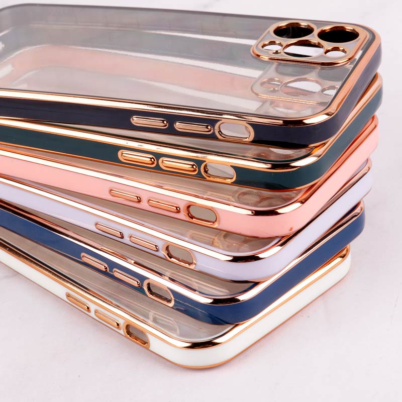 قاب Chrome دور طلایی محافظ لنزدار iPhone 12 Pro