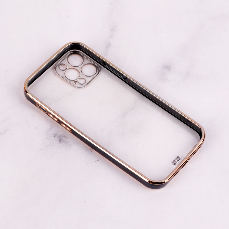 قاب Chrome دور طلایی محافظ لنزدار iPhone 12 Pro