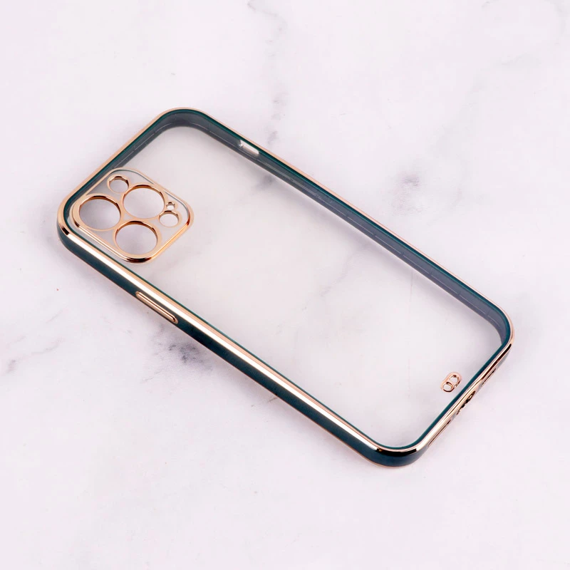 قاب Chrome دور طلایی محافظ لنزدار iPhone 12 Pro Max