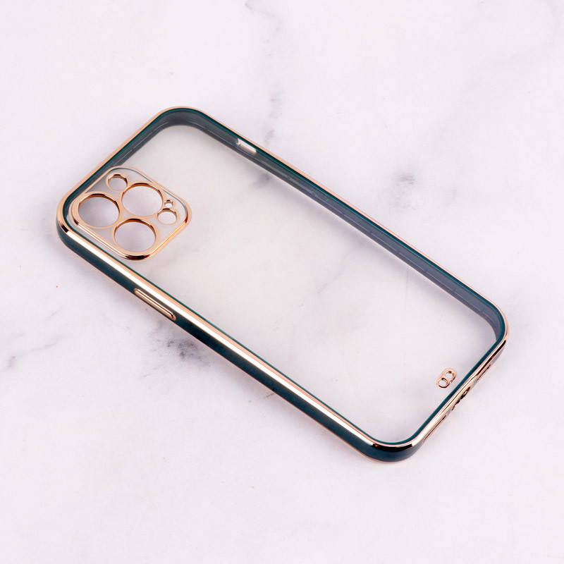 قاب Chrome دور طلایی محافظ لنزدار iPhone 12 Pro Max