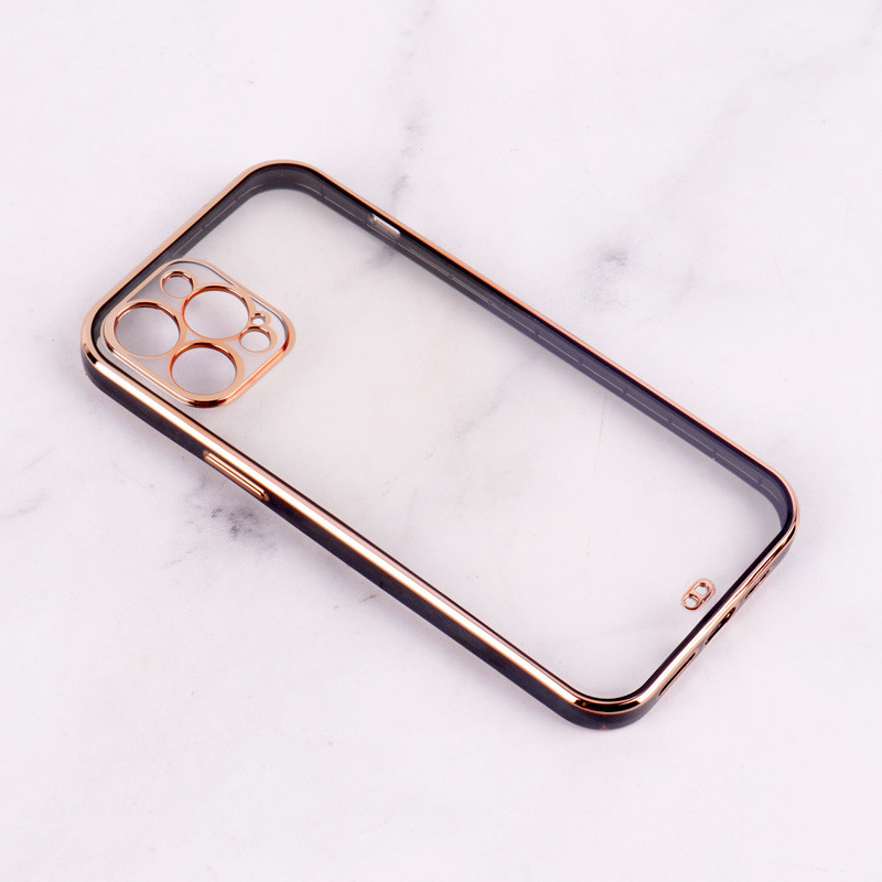 قاب Chrome دور طلایی محافظ لنزدار iPhone 12 Pro Max